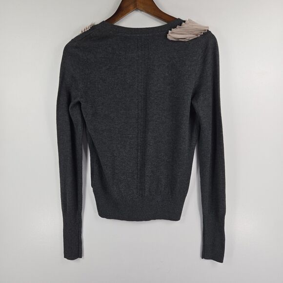 Simply Vera Vera Wang Women's Small Charcoal Heathered Cardigan Sweater NWT - Picture 9 of 10